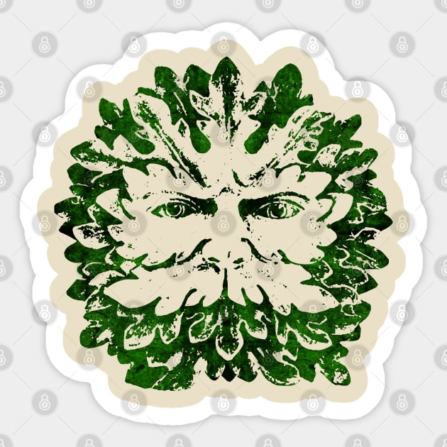 The Green Man Sticker by Nartissima